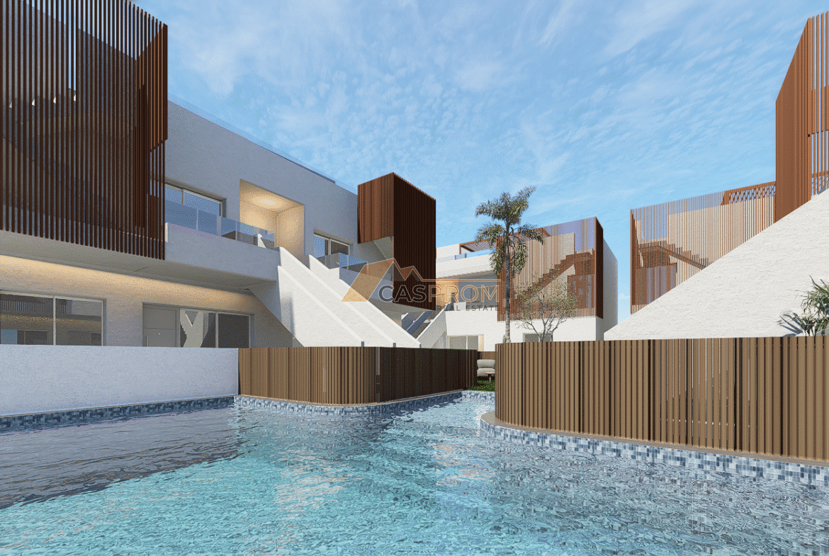 BUNGALOW DOLNY Z OGRODEM I BASENEM W PILAR DE LA HORADADA