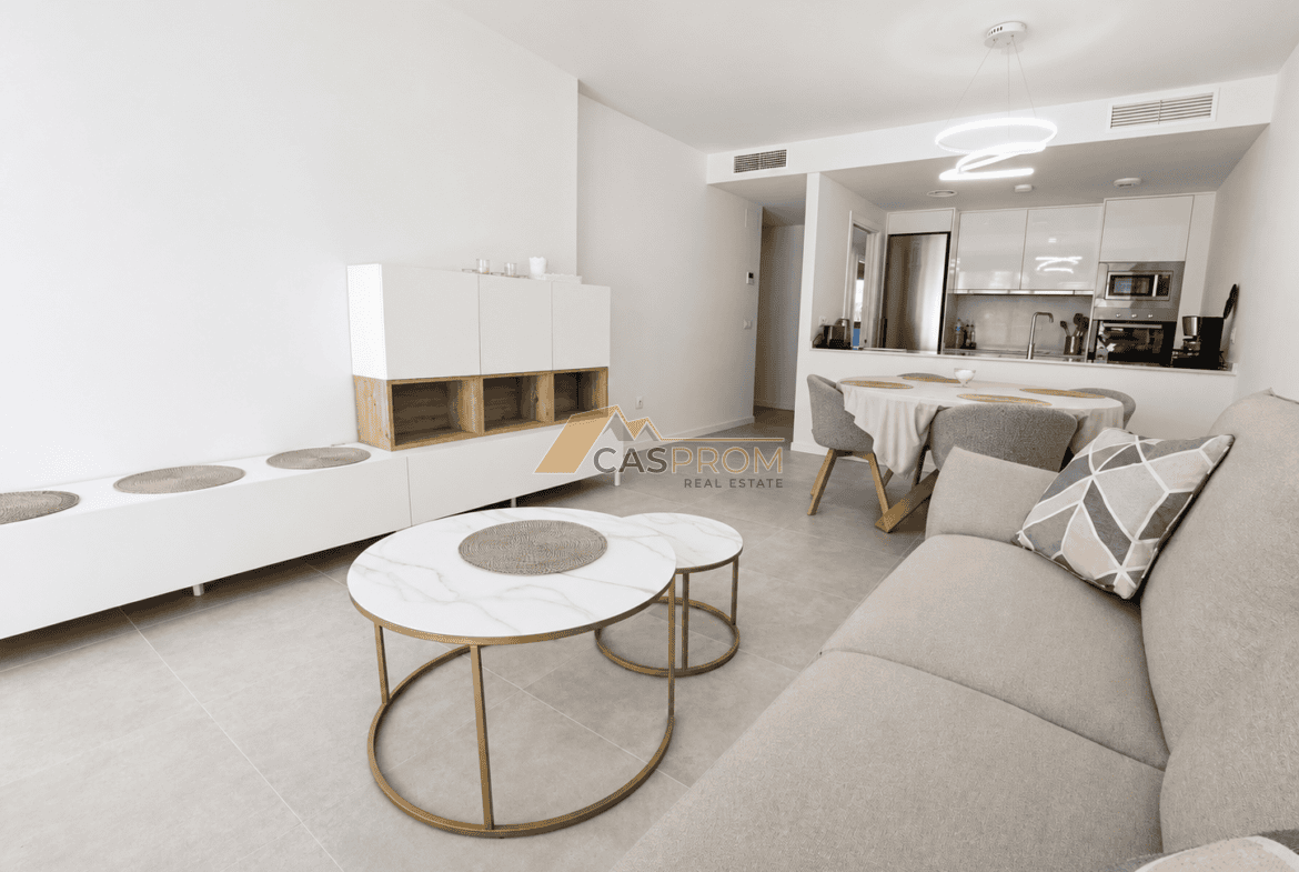APARTAMENT NA PARTERZE Z DUŻYM TARASEM W NOWOCZESNEJ INWESTYCJI SEAGARDENS W CAMPOAMOR