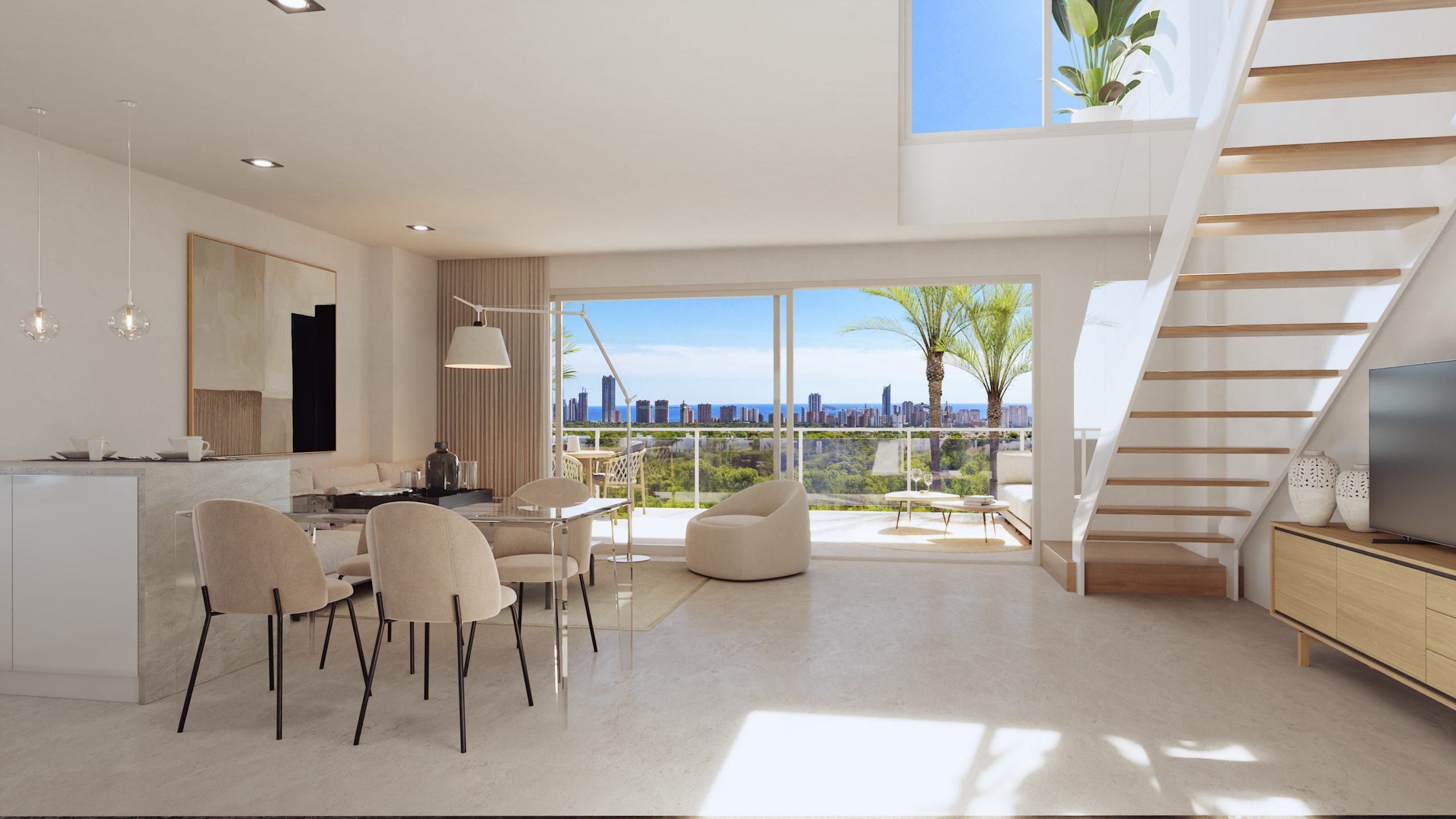 NOWOCZESNY APARTAMENT NA PARTERZE Z PRYWATNYM OGRODEM I WIDOKIEM NA MORZE W FINESTRAT