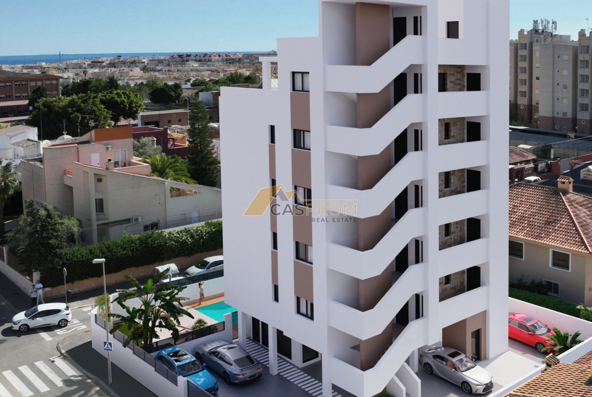 NOWOCZESNY APARTAMENT NA PIERWSZYM PIĘTRZE Z BASENEM W NUEVA TORREVIEJA